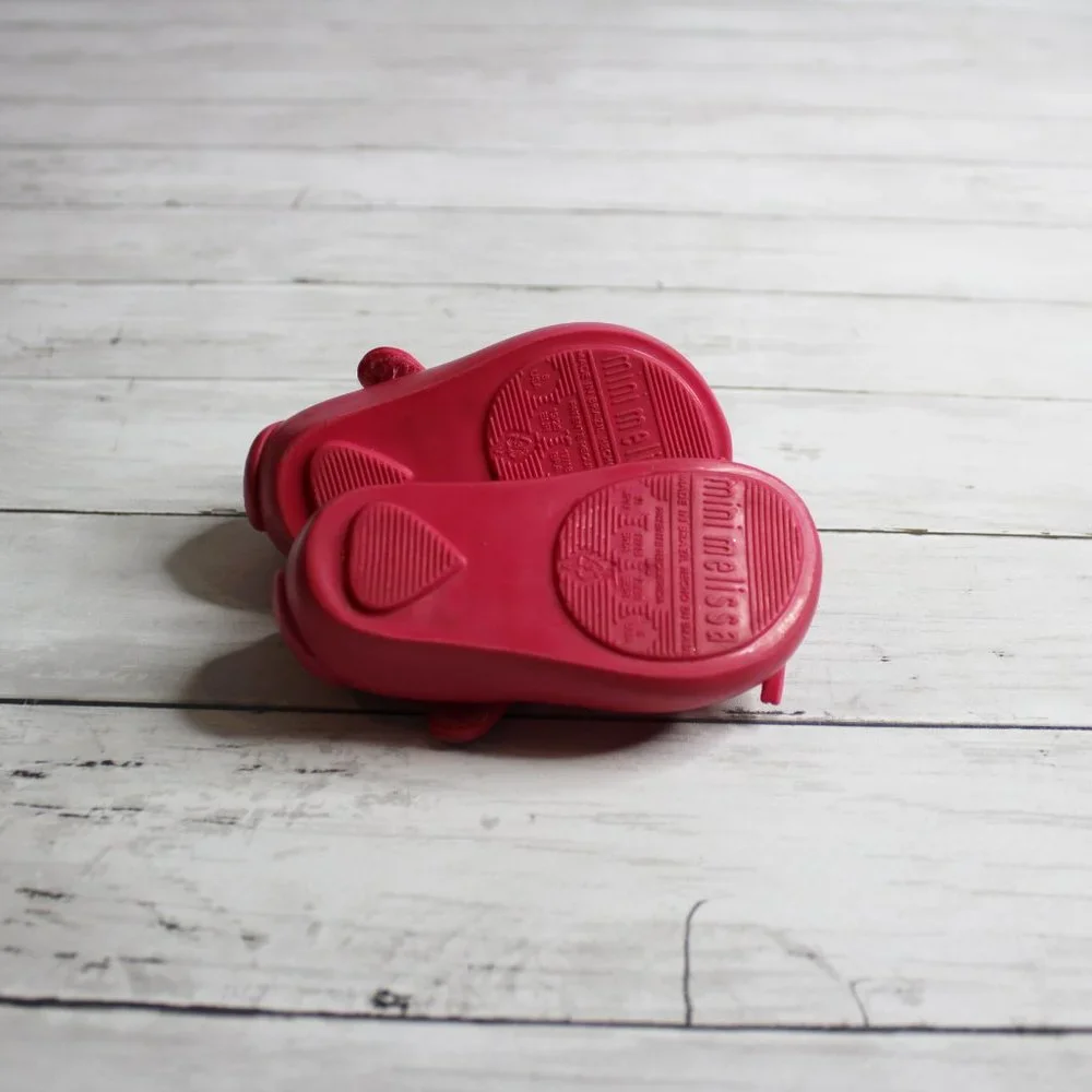 Mini Melissa Pink Cat Jelly Shoes Toddler Size 5 Kitty Waterproof